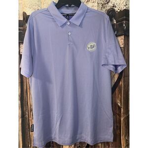 Adidas Polo Prime Blue Golf  Purple Athletic Performance Large stretch Wicking